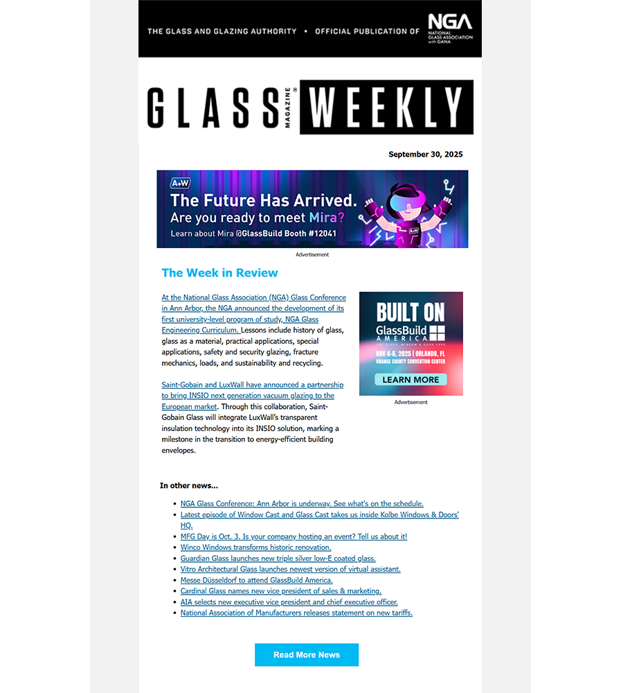 Glass Magazine Weekly